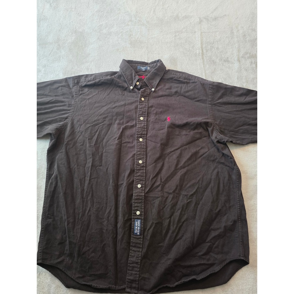 Ralph Lauren Button Down Mens XL Brown The Blaire Long Sleeve Cotton Shirt